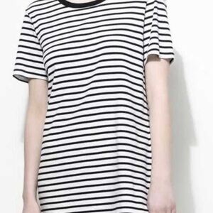 Obey Darkside Black & White Stripe T-Shirt dress size small